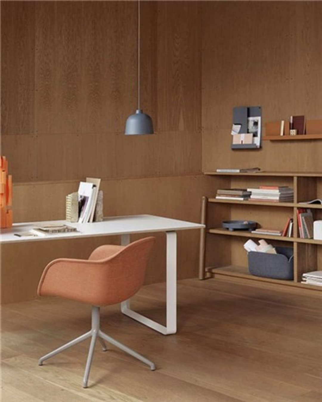 Grain Pendelleuchte Blue-Grey - Muuto - Esszimmer - Bambus