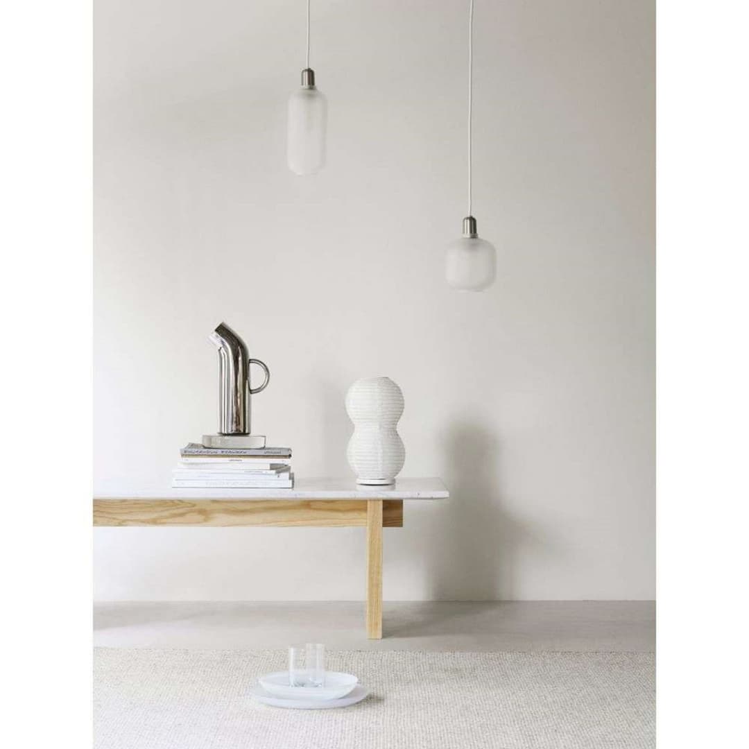 Amp Pendelleuchte Large Matt/White - Normann Copenhagen - Wohnzimmer - Glas