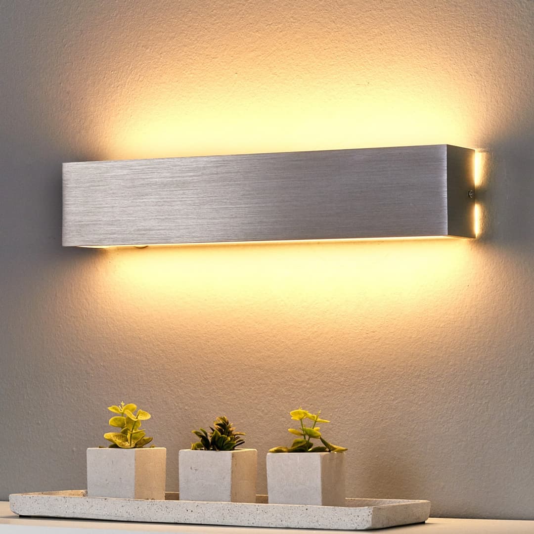 Ranik 40 LED Wandleuchte Alu - Lindby - Flurbereich - Modern - Metall - Eckig
