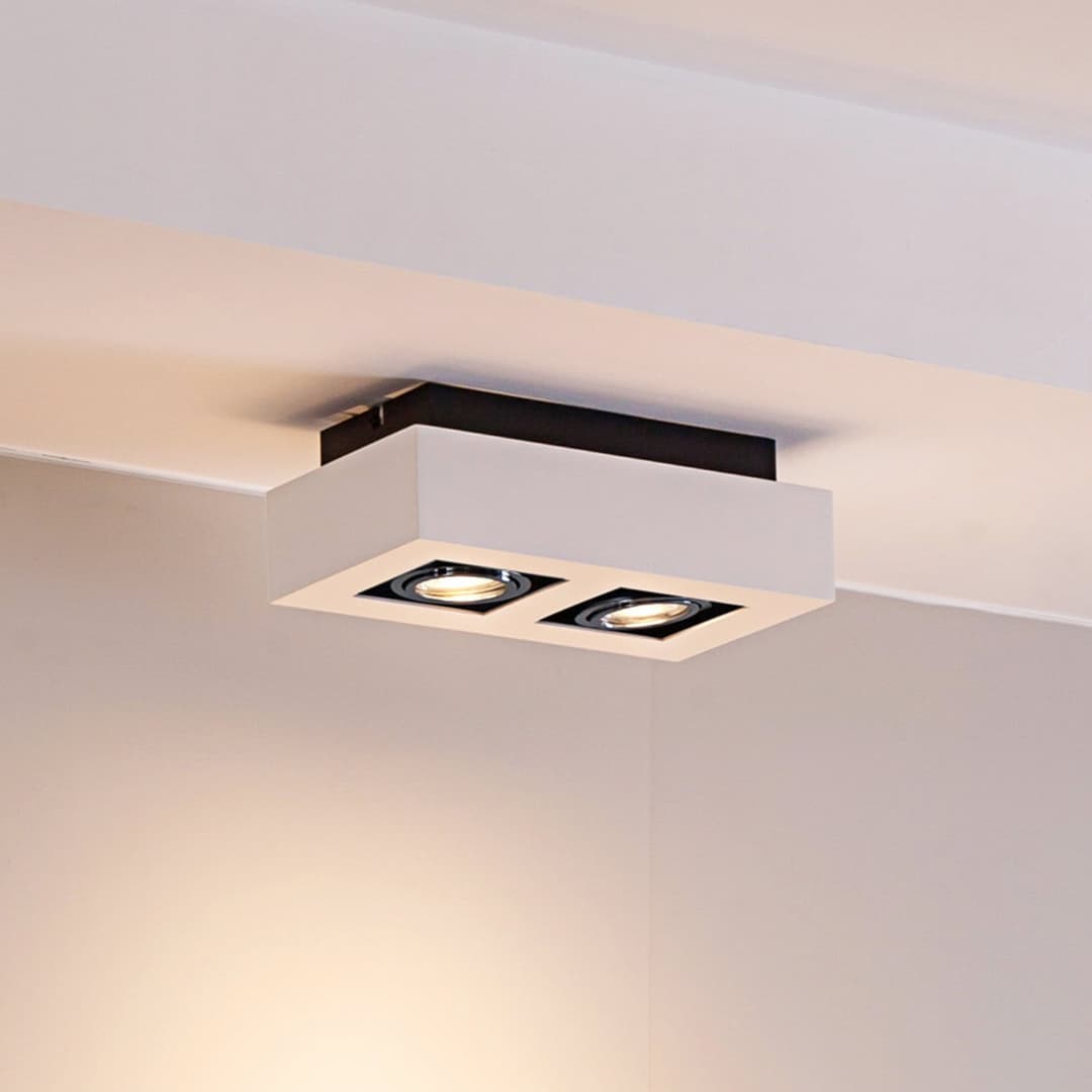 Vince 2 Deckenleuchte White/Chrome - Arcchio - Flurbereich - Modern - Aluminium - Eckig