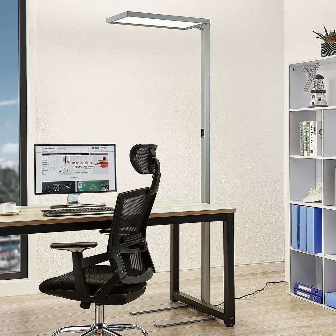 Nelus Stehleuchte w/Sensor Silver - Arcchio - Arbeitszimmer / Büro - Metall