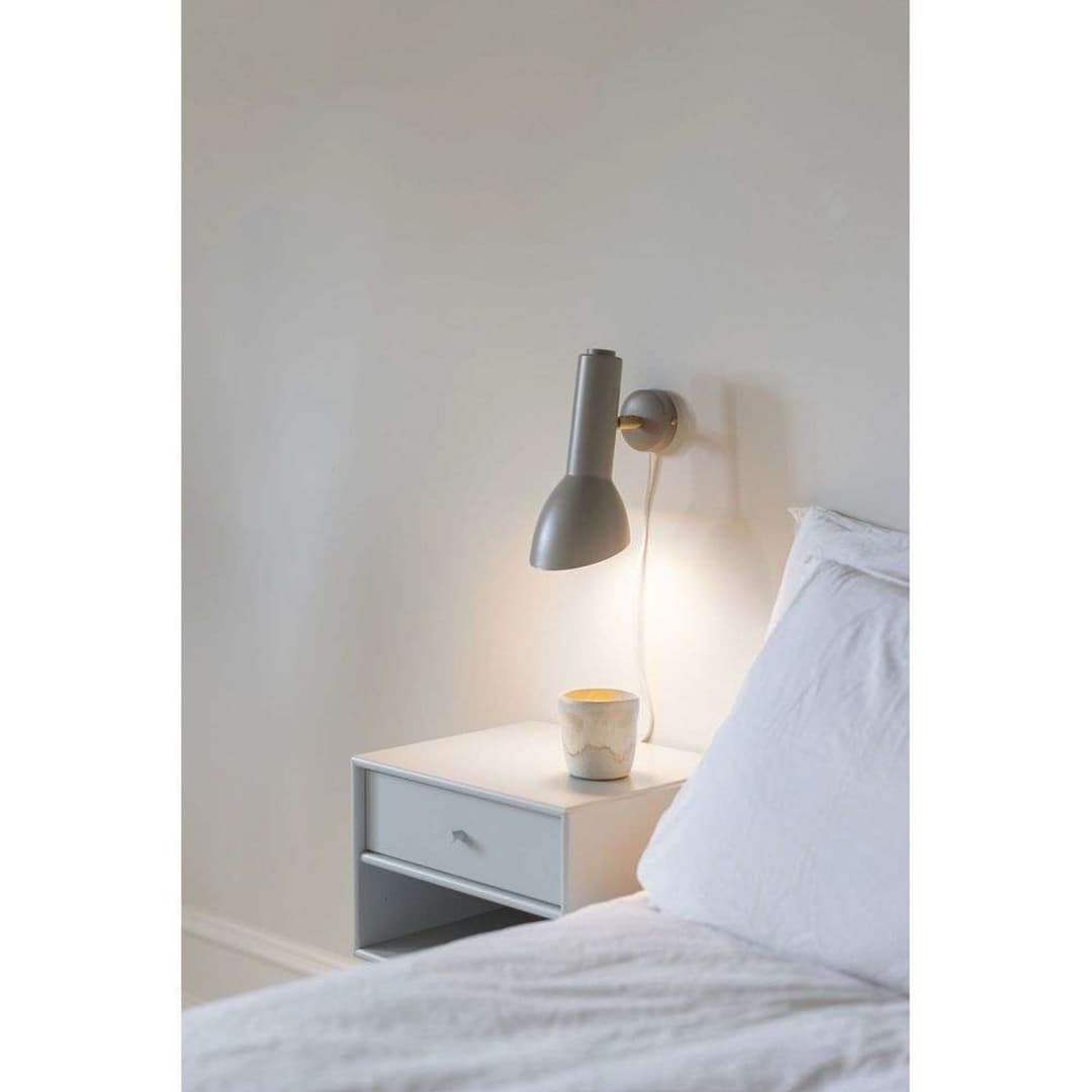 Oblique Wandleuchte Petrol Blau/Messing - Cph Lighting - Wohnzimmer - Aluminium