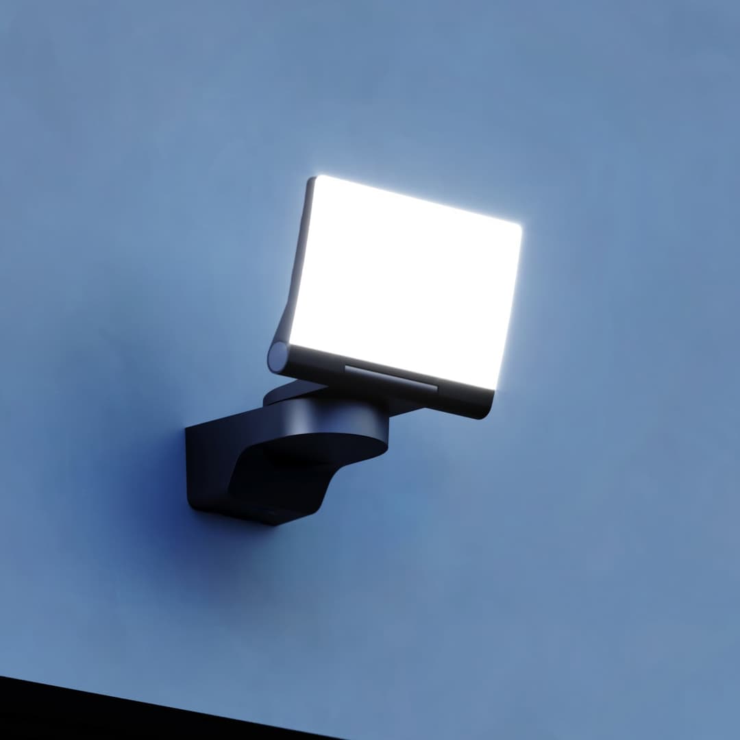 XLED Home 2 LED-Außenwandstrahler, schwarz, IP44 - STEINEL - Balkon - Kunststoff - Eckig