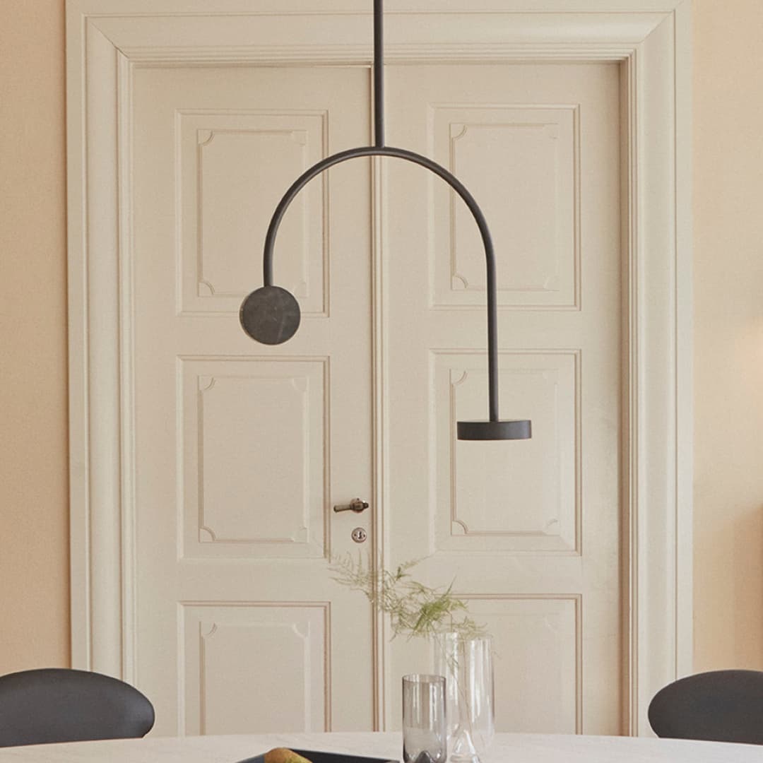 Grasil Pendelleuchte Schwarz/Schwarz - AYTM - Wohnzimmer - Design - Metall - Einflammig