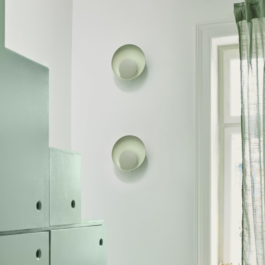 Marsi Wandleuchte Dusty Green - Nordlux - Wohnzimmer - Metall - Rund