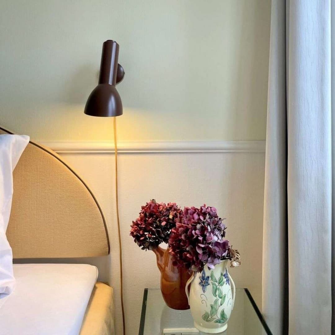 Oblique Wandleuchte HW Chrome/Tile Red - Cph Lighting - Wohnzimmer - Aluminium