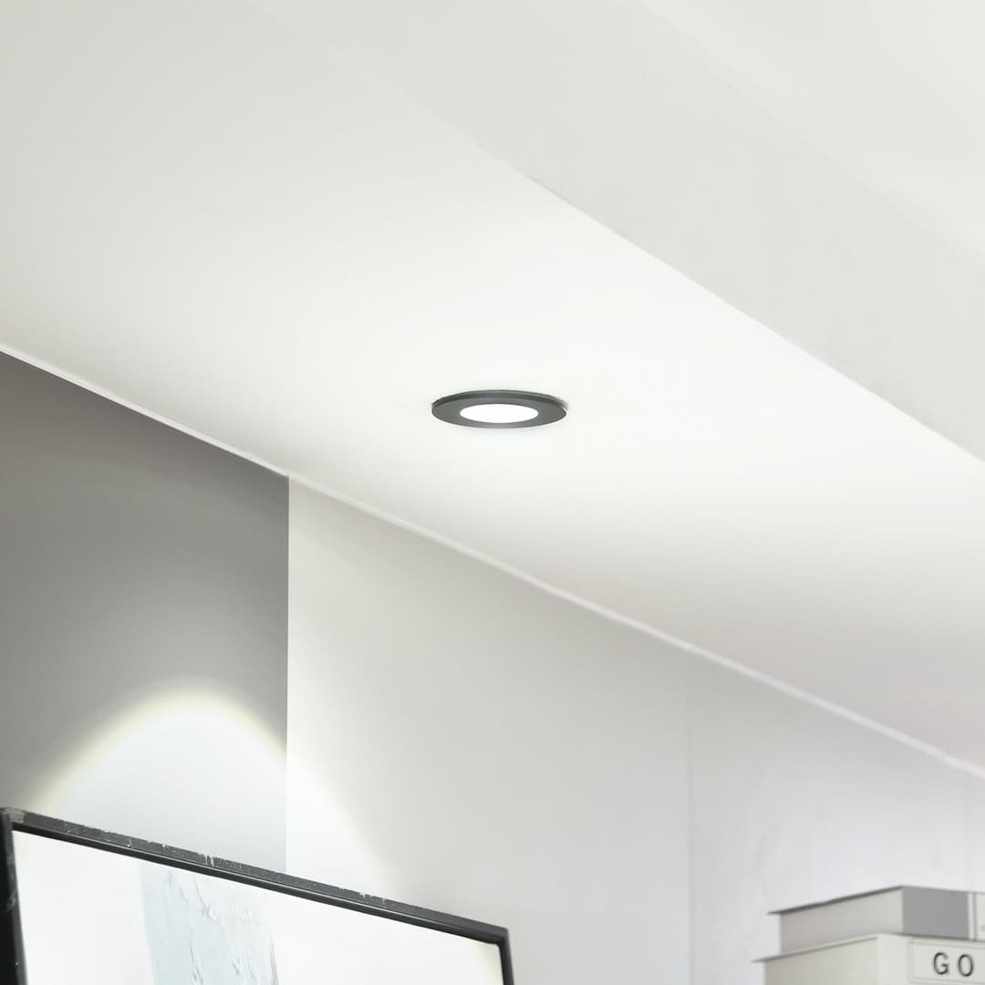 Lirin LED Einbauspot 4000K IP65 Schwarz - Arcchio - Wohnzimmer - Modern - Aluminium - Rund