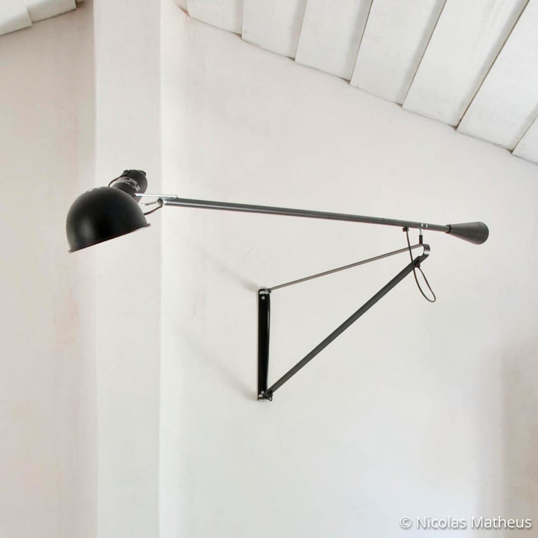 265 Wandleuchte, schwarz, Stahl - FLOS - Wohnzimmer - Design - Metall - Einflammig