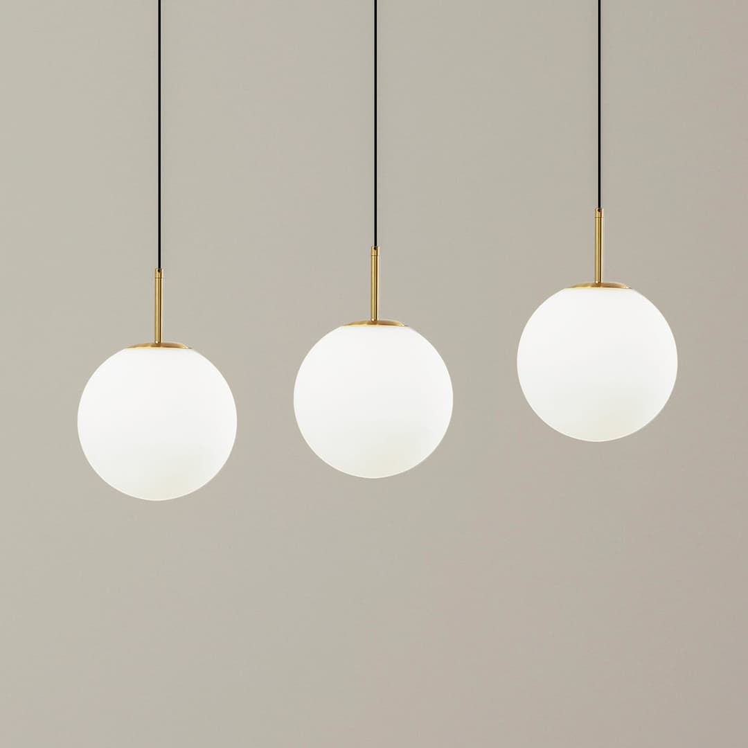 Joran 3 LED Pendelleuchte Opal - Lucande - Esszimmer - Modern - Glas - Mehrflammig
