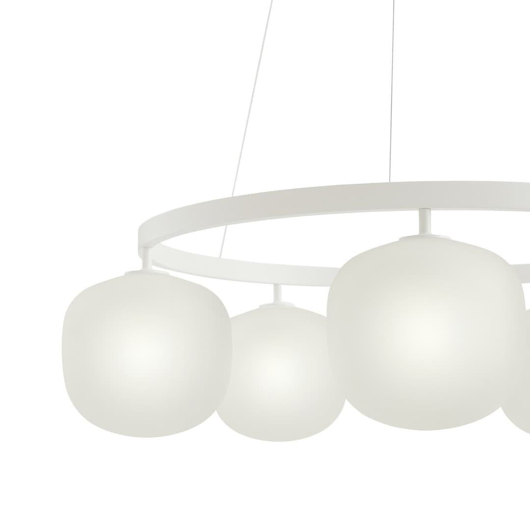 Chandelier Hängeleuchte weiß Glas Ø 80 cm G9 - Muuto - Wohnzimmer - Design - Mehrflammig