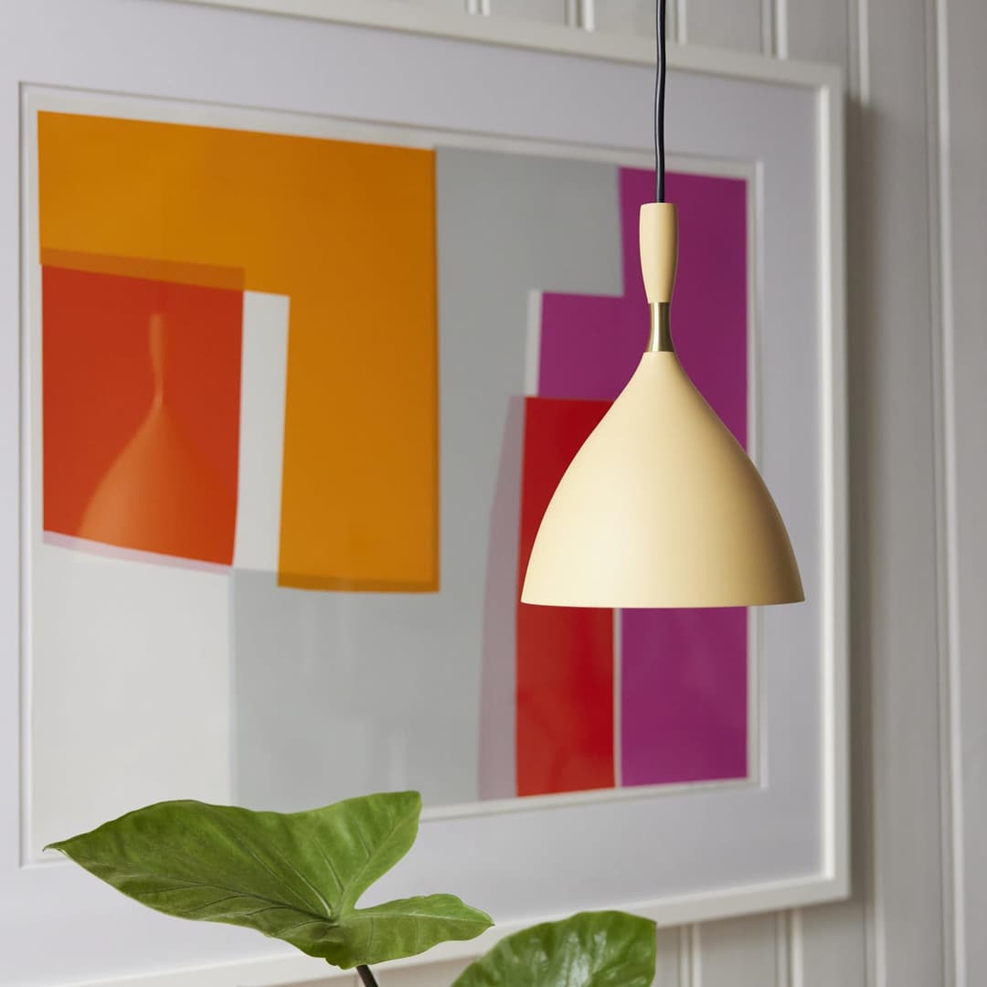 Dokka Pendelleuchte Light Yellow - Northern - Wohnzimmer - Skandinavisch - Metall - Einflammig