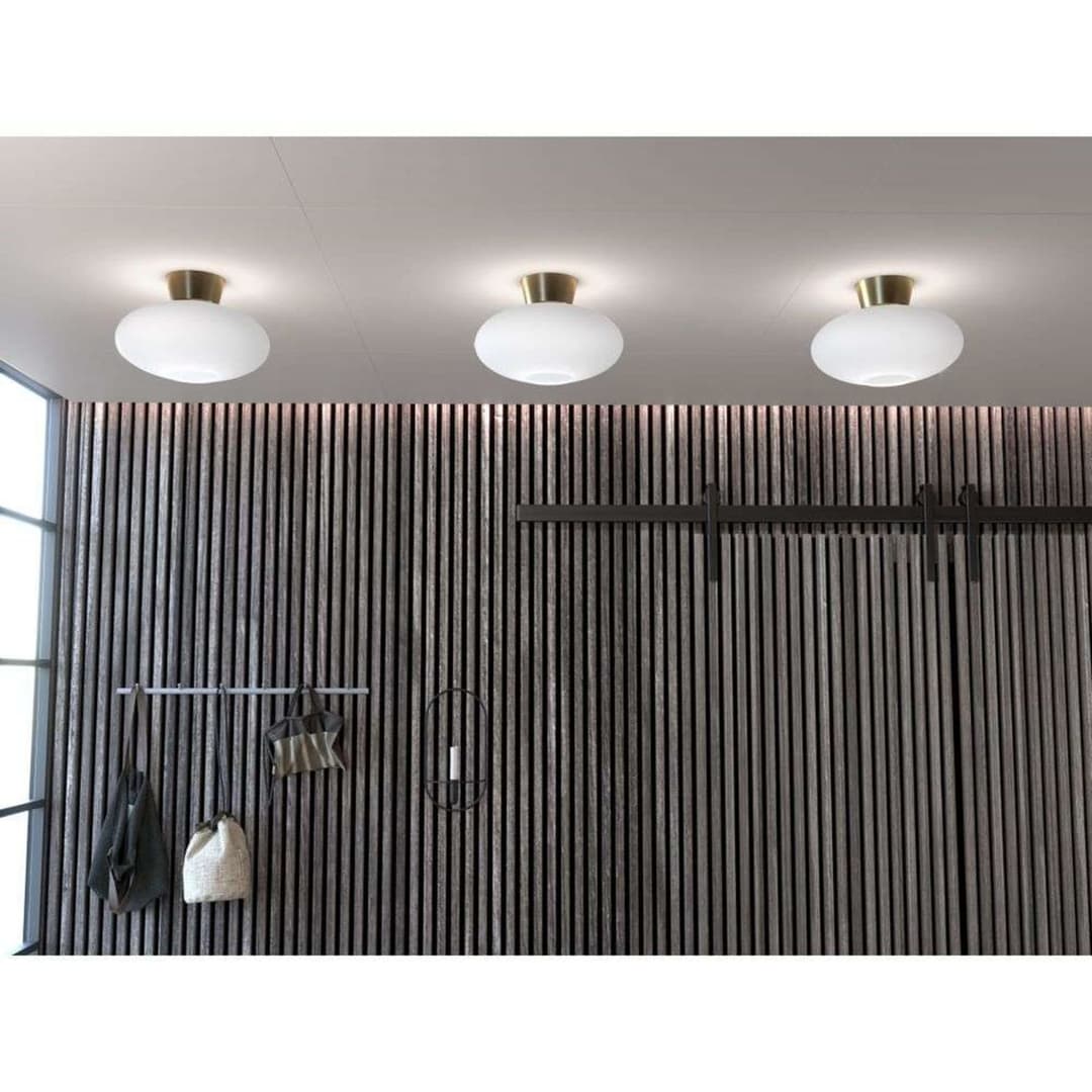 Bullo Deckenleuchte XL Ø38 Brass/Opal - Belid - Wohnzimmer - Metall