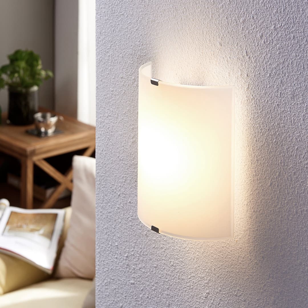 Helmi LED Wandleuchte Opal - Lindby - Wohnzimmer - Modern - Glas - Eckig
