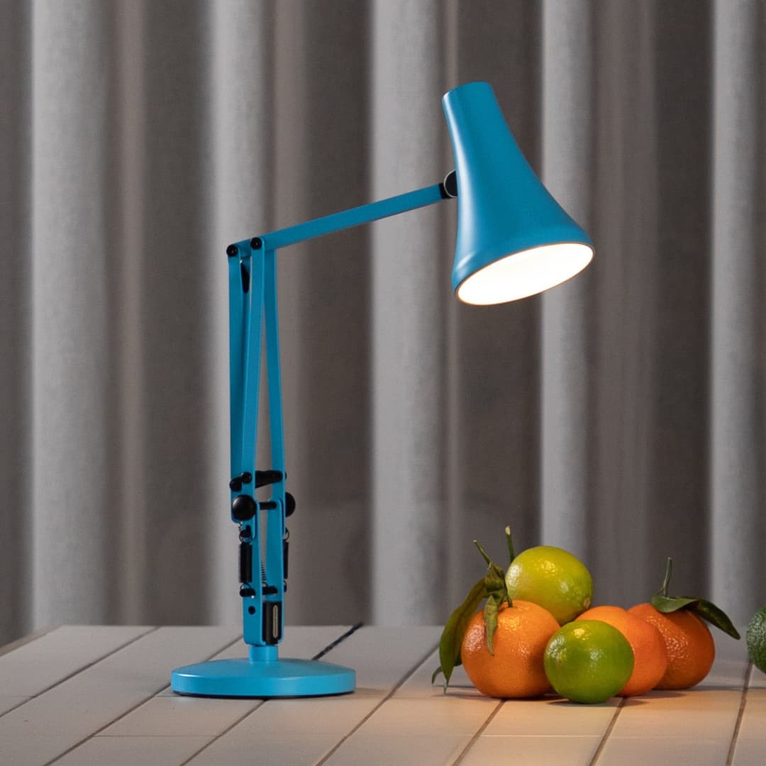90 MINI MINI VIVID LED-Tischlampe türkis USB - Anglepoise - Arbeitszimmer / Büro - Industrielles Design - Metall - Einflammig