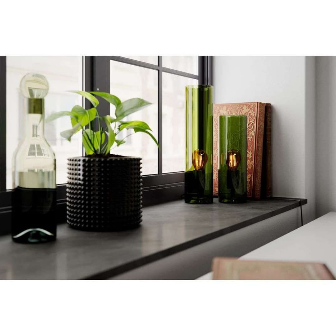 Flake Tischleuchte, grün, Glas, Höhe 40 cm, E27 - By Rydéns - Wohnzimmer - Einflammig