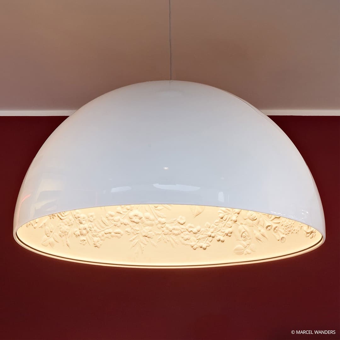 Skygarden P1 Pendelleuchte, weiß, Ø60 cm - Flos - Wohnzimmer - Design - Gips / Ton - Einflammig