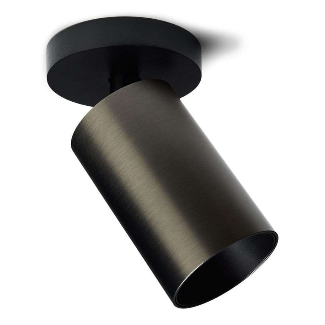 SpotOn Circle1 Decken-/Wandlampe, grau/schwarz - Antidark - Wohnzimmer - Aluminium