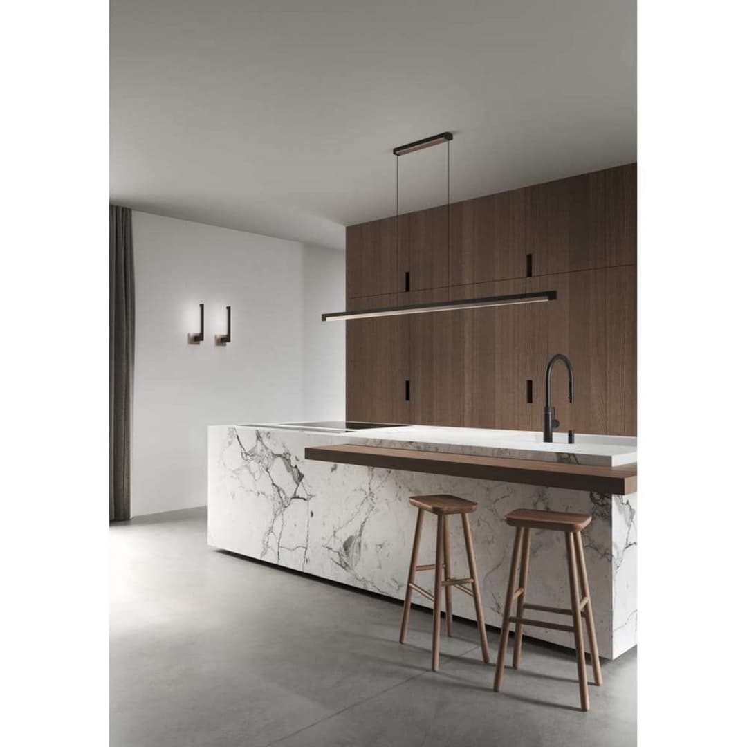 Inlay W2 Linear Wandlampe schwarz/gold 16,9 cm - Light-Point LIGHT-POINT Design by Studio F.A. Porsche - Wohnzimmer - Aluminium