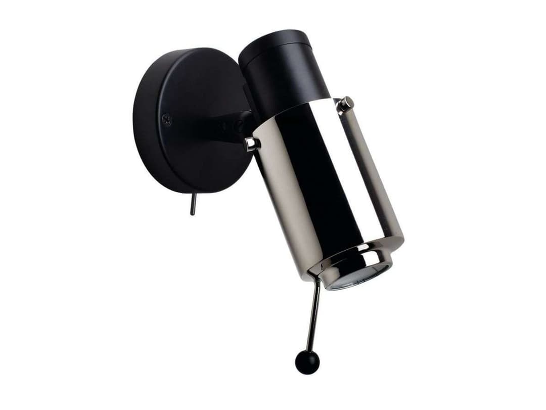 Biny Spot LED m/Schalter & Stange Schwarz/Nickel - DCW - Metall