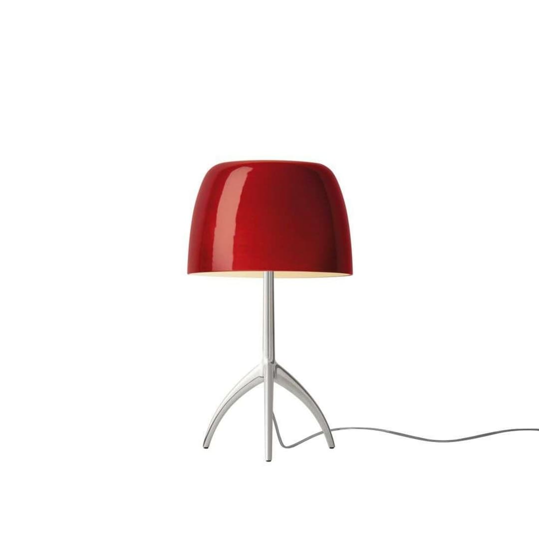 Lumiere Piccola Tischleuchte, Alu/rot, 35 cm - Foscarini - Wohnzimmer - Aluminium