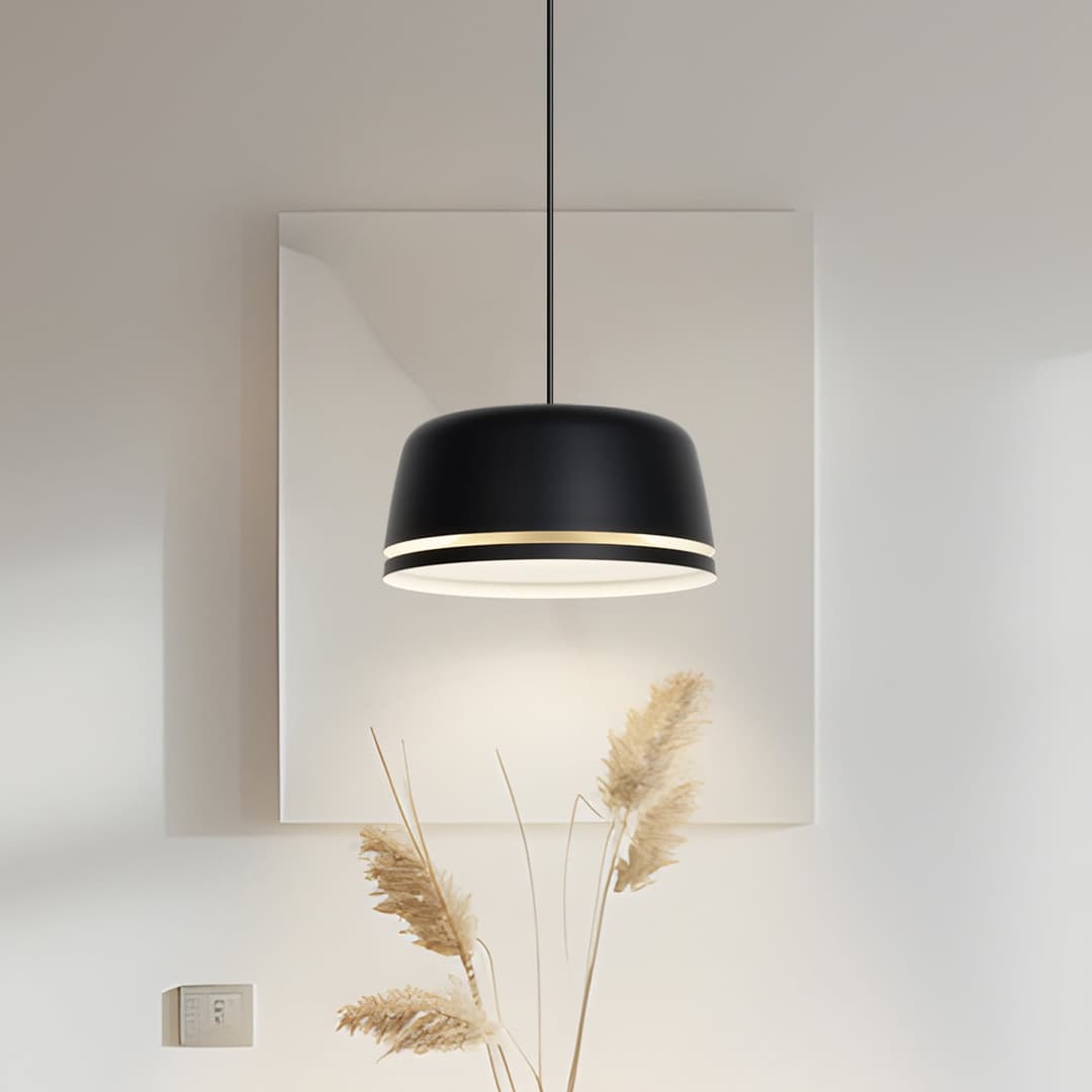 Peaks LED-Hängelampe, schwarz, Ø 35 cm, dimmbar, Alu - NOLA - Wohnzimmer - Skandinavisch - Aluminium - Einflammig