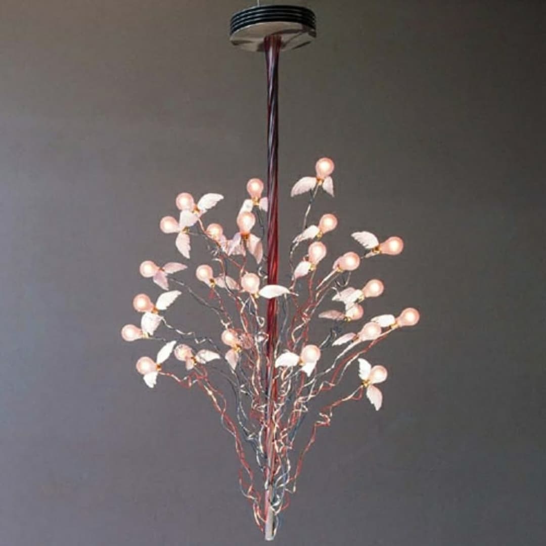 Birds Birds Birds Hängelampe, rot/blau, 190 cm - Ingo Maurer - Wohnzimmer - Sonstige