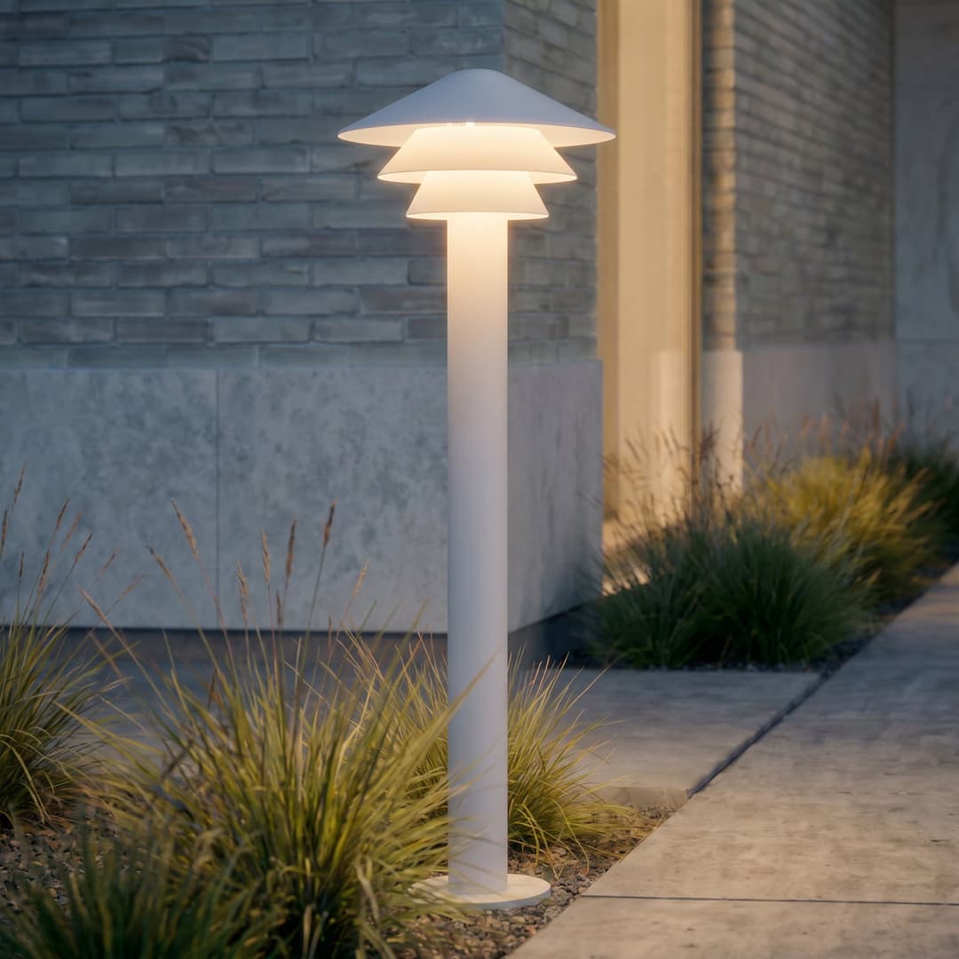 Montaro LED-Wegeleuchte, weiß, 110 cm, Aluminium, IP54 - Lucande - Modern - Einflammig