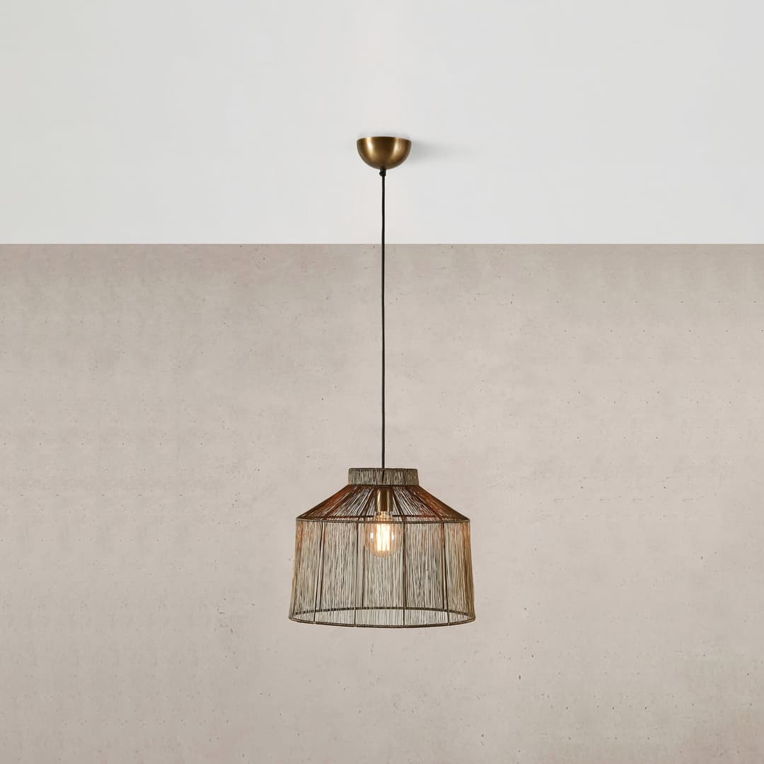 Capanna Pendelleuchte Antique Brass - Markslöjd - Wohnzimmer - Metall - Einflammig