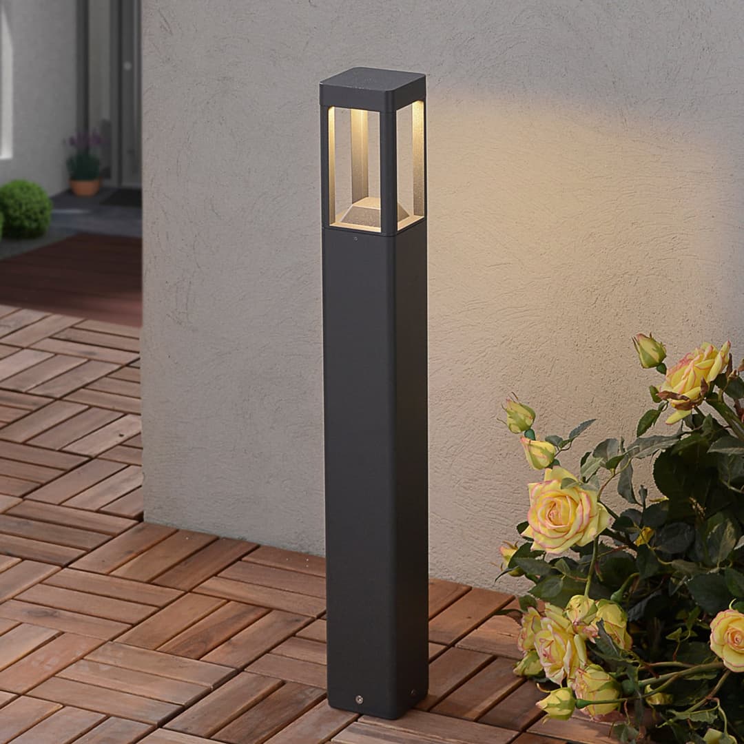 Bernd Außen Gartenleuchte Graphite - Lucande - Terrasse - Modern - Metall - Einflammig
