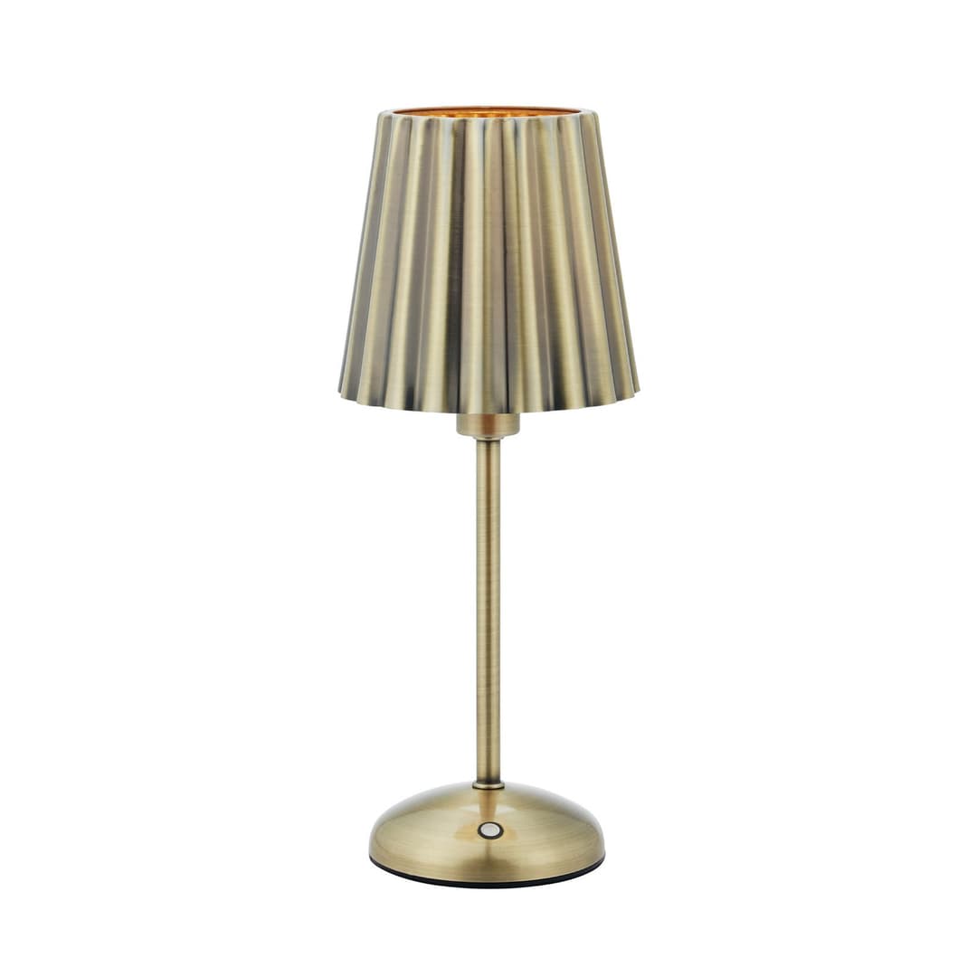 Celia Tischleuchte, altmessing, Höhe 35 cm, E14, mit Ladestation - Markslöjd - Wohnzimmer - Metall - Einflammig