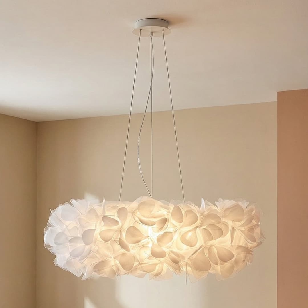 Clizia Mama Non Mama Hängeleuchte, Ø78cm, weiß/klar - Slamp - Wohnzimmer - Design - Kunststoff - Mehrflammig