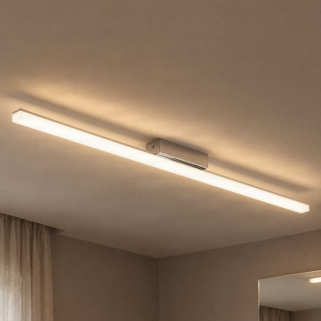 Levke LED Deckenleuchte IP44 White/Chrome - Lindby - Badezimmer - Modern - Kunststoff - Eckig