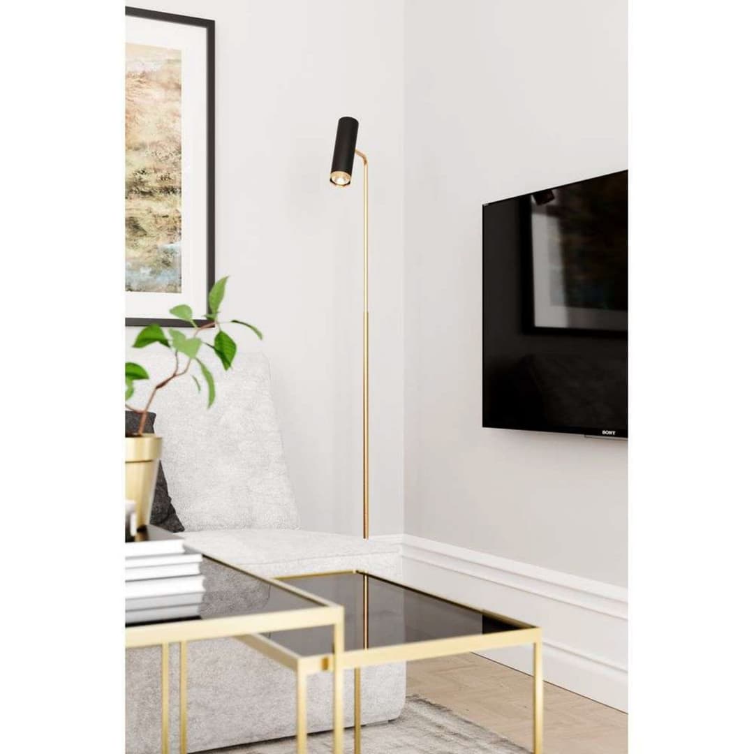 Puls Stehleuchte Black/Brass - By Rydéns - Wohnzimmer - Metall