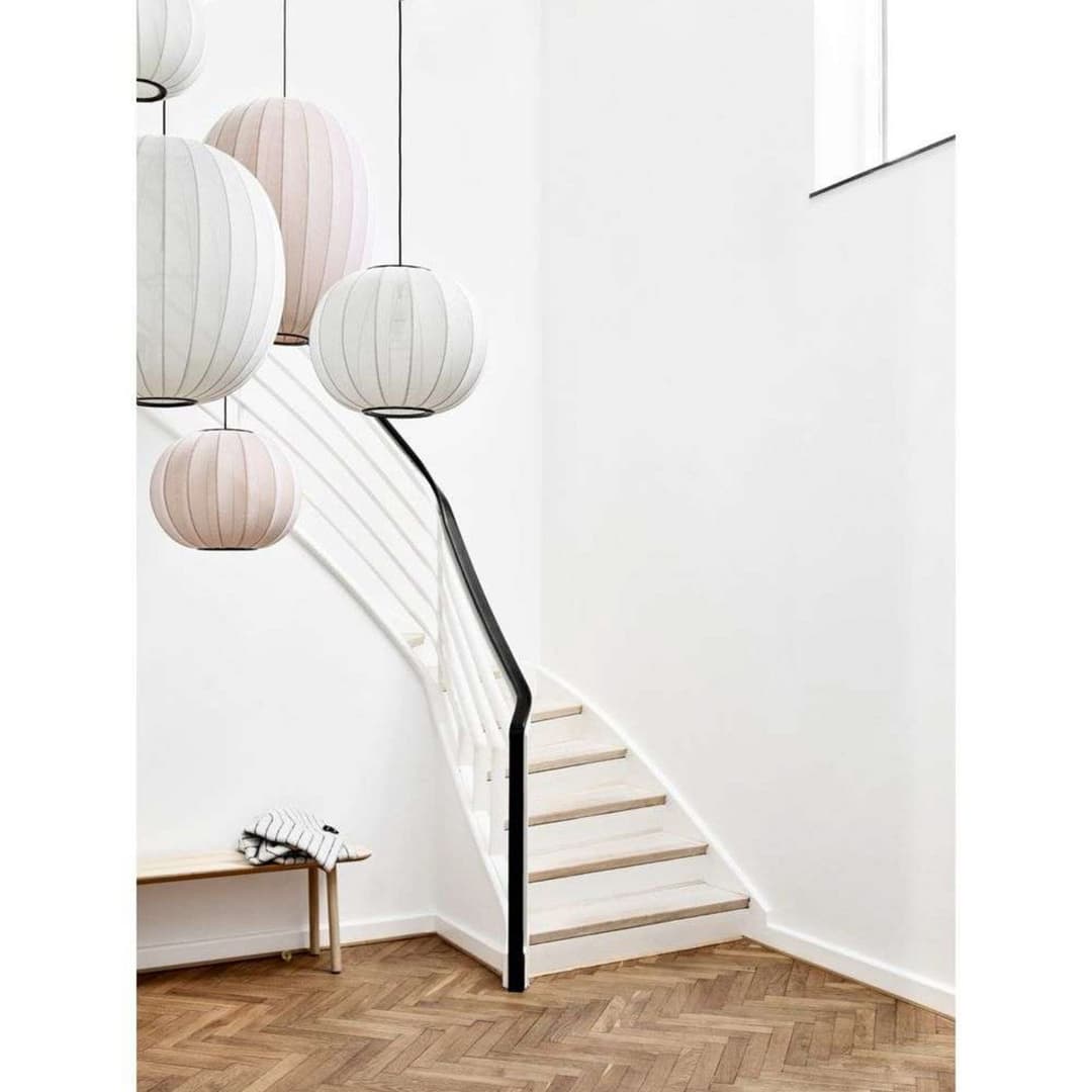 Knit-Wit 45 Oval Pendelleuchte Light Rosa - Made By Hand - Schlafzimmer - Aluminium