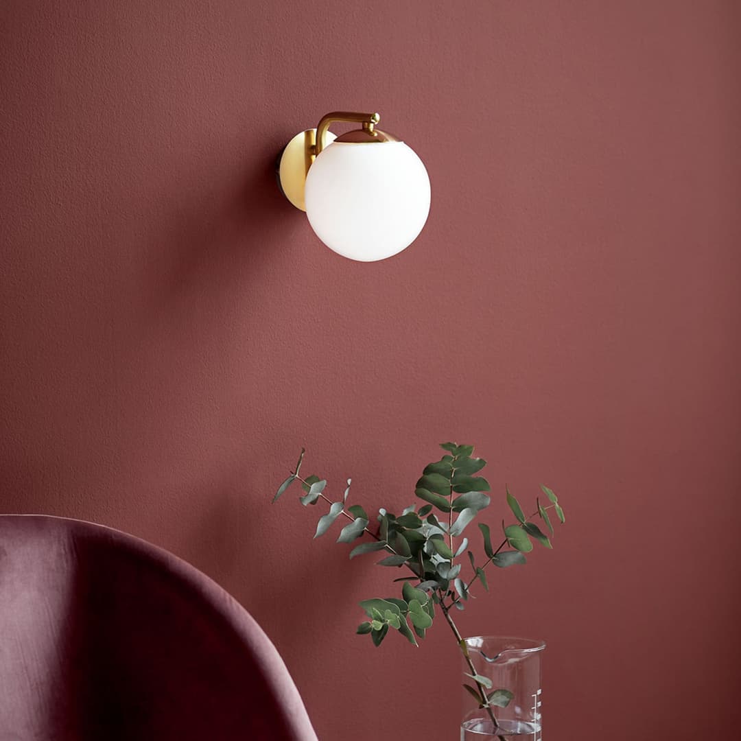 Grant Wandleuchte Brass - Nordlux - Wohnzimmer - Glas - Kugel
