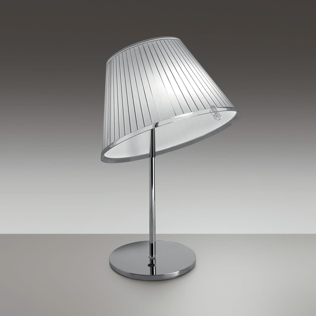 Choose T LED Tischleuchte Chrome/White - Artemide - Schlafzimmer - Design - Metall - Mit Schirm