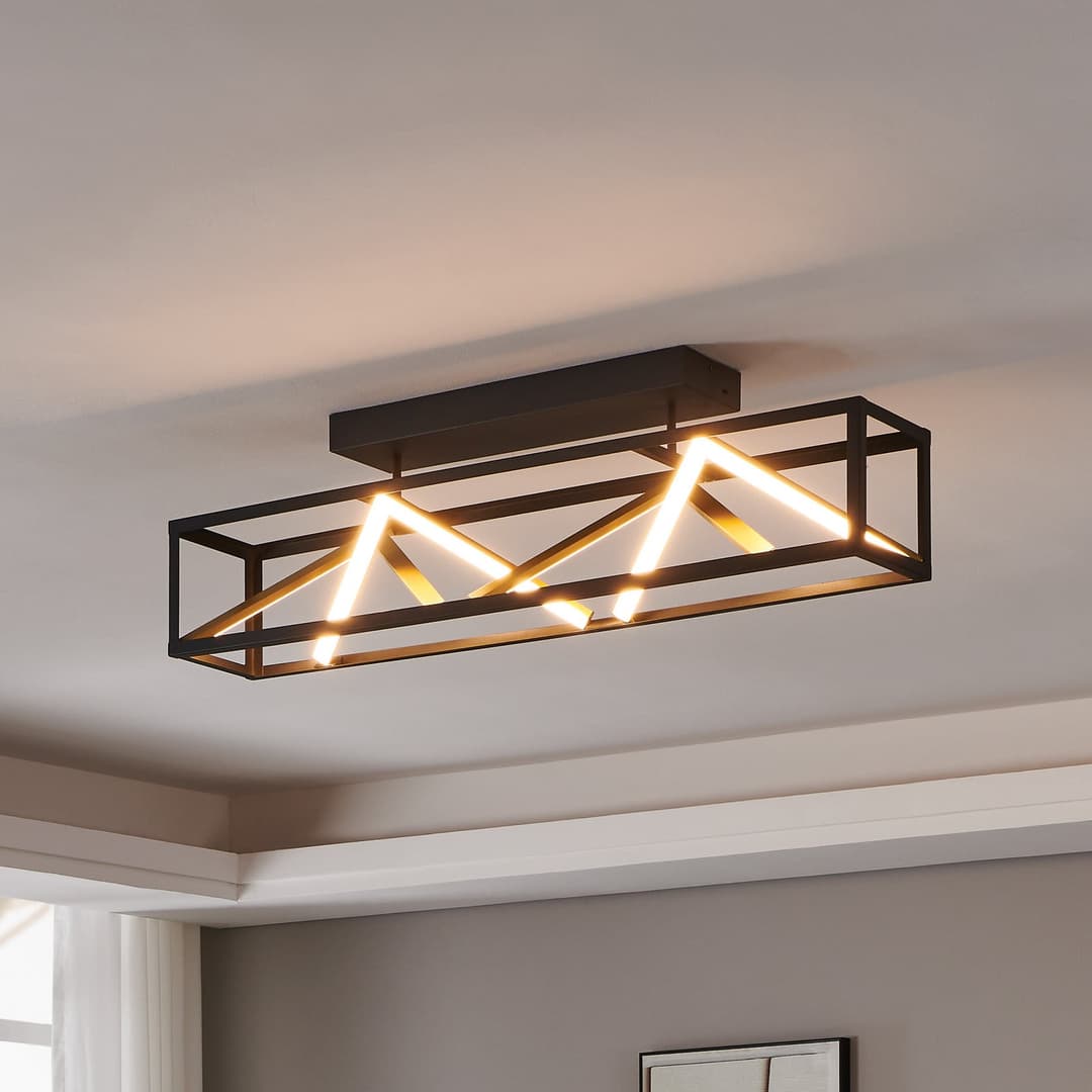 Penela Deckenlampe schwarz/gold 87 cm CCT - Stars of Light - Wohnzimmer - Modern - Aluminium - Einflammig