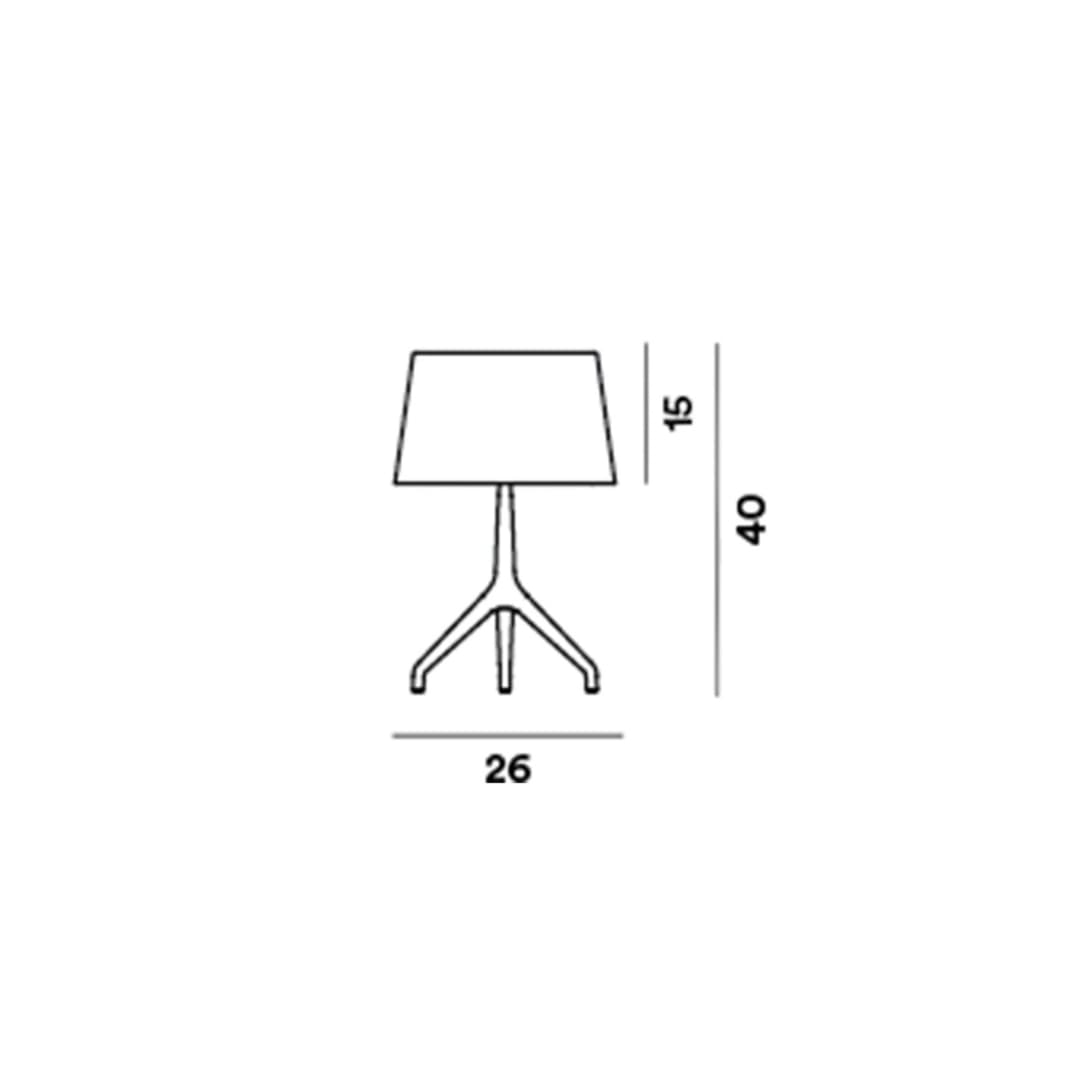 Lumiere XXS Tischleuchte Schwarz Chrom/Weiß - Foscarini - Aluminium
