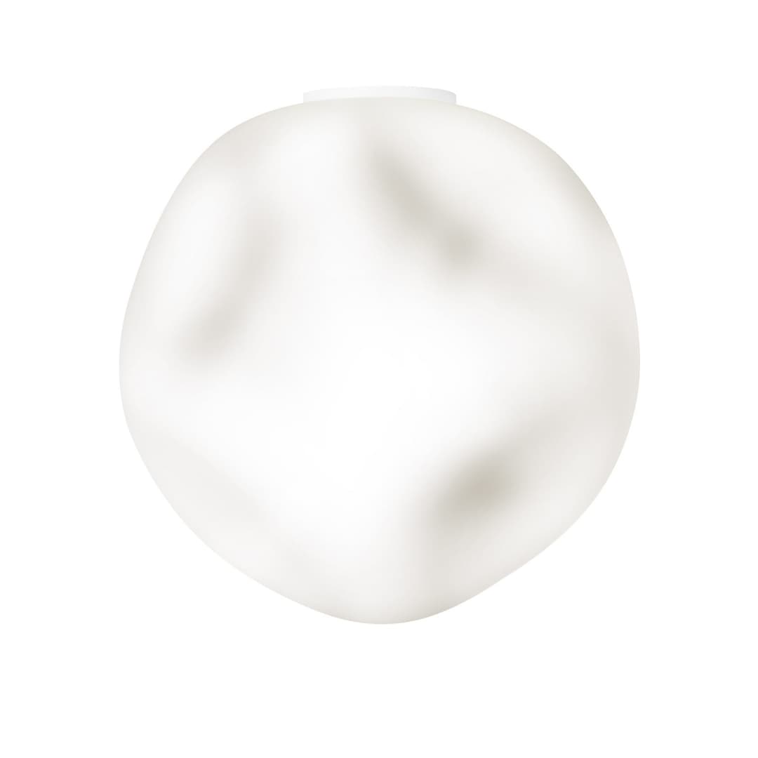 Hoba Grande Deckenleuchte, Ø 36 cm, weiß, Glas - Foscarini - Wohnzimmer - Design - Kugel
