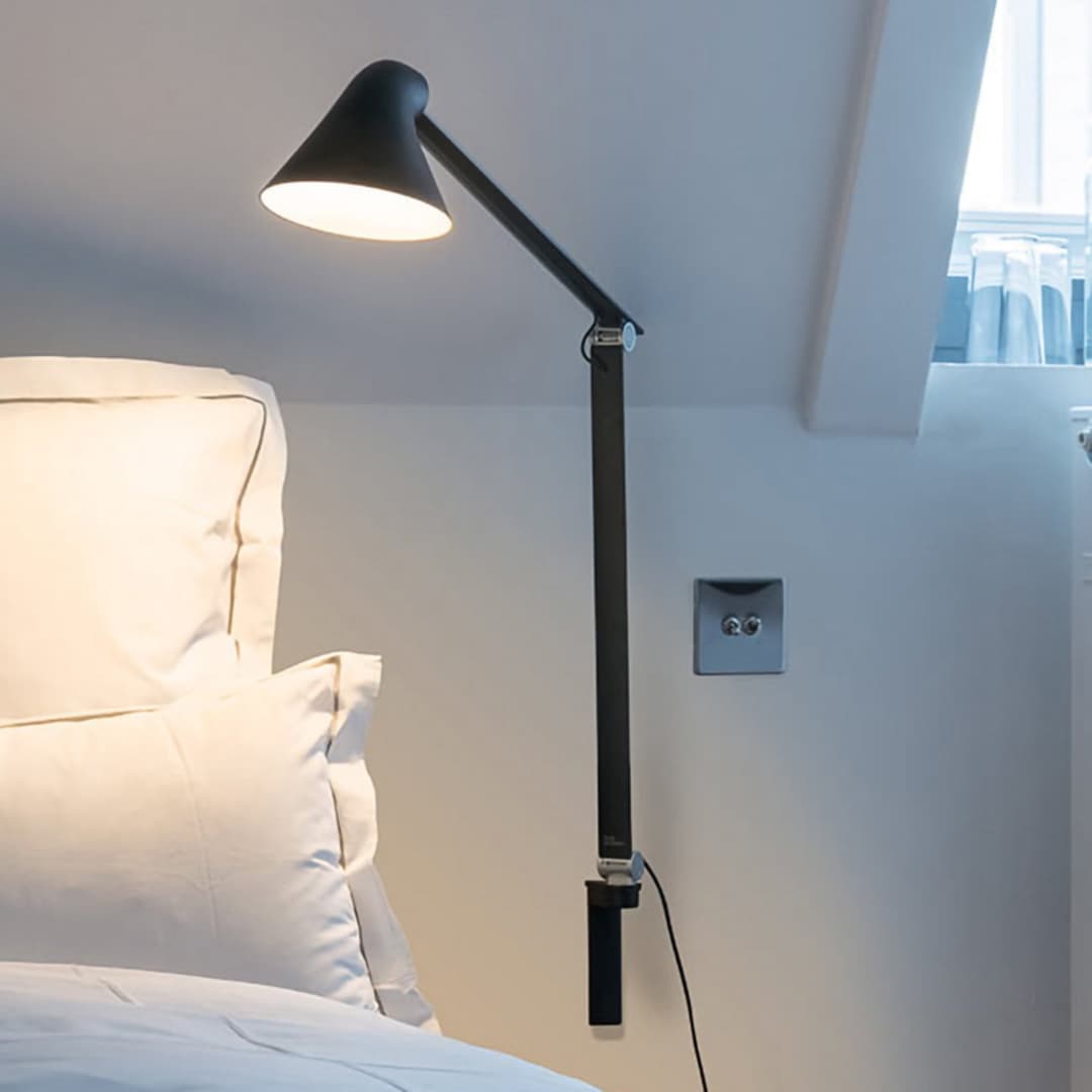 NJP Wandleuchte Lang Arm Schwarz - Louis Poulsen - Wohnzimmer - Design - Metall