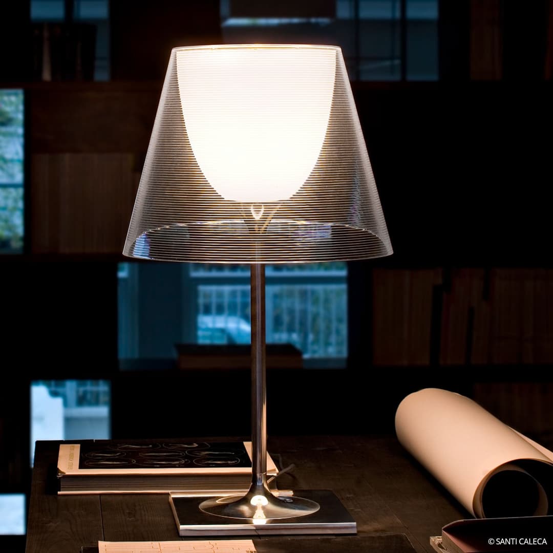 KTribe T2 Tischleuchte Transparent - Flos - Wohnzimmer - Design - Kunststoff - Mit Schirm