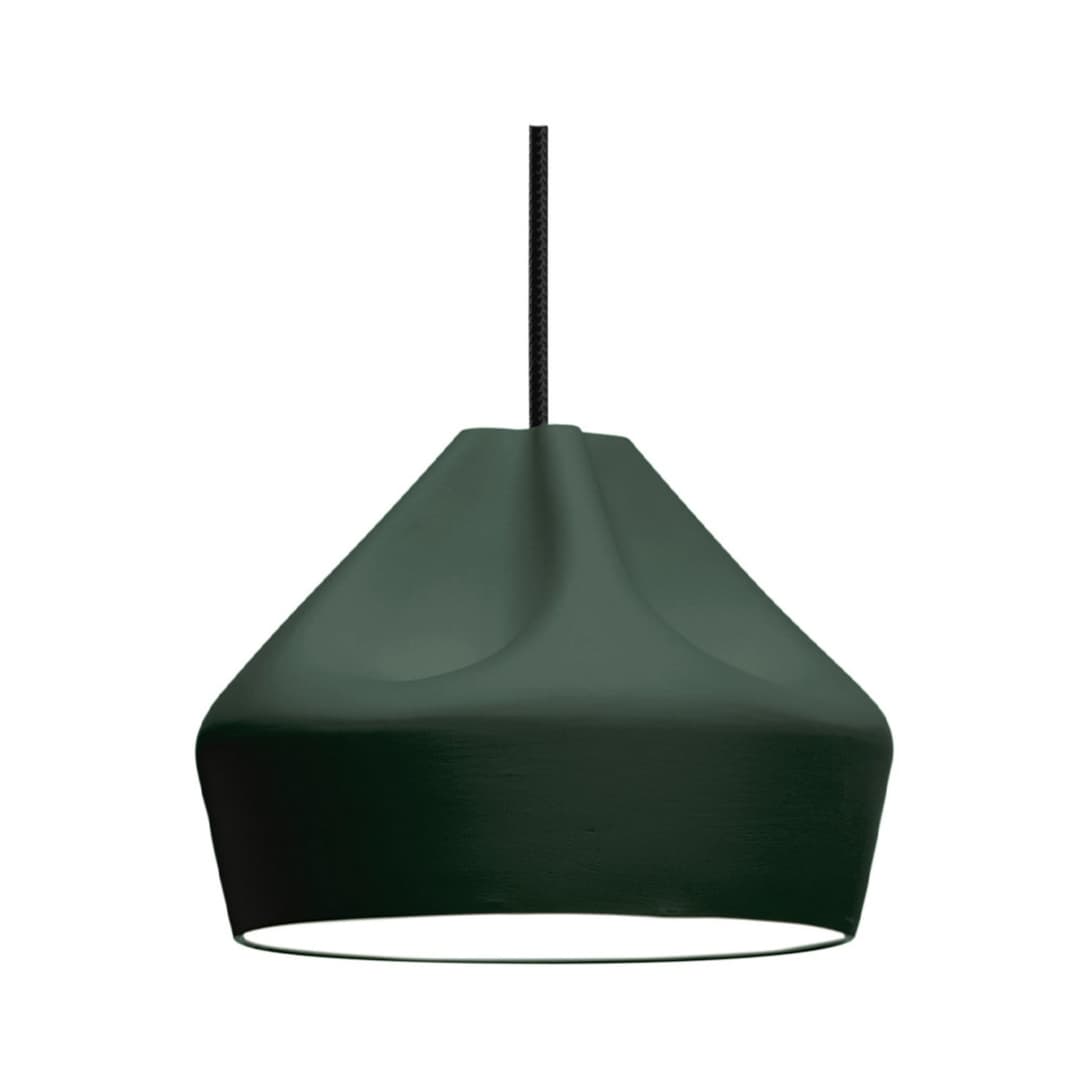 Pleat Box 24 Pendelleuchte E14 Dunkelheit Grün/Weiß - Marset - Esszimmer - Keramik