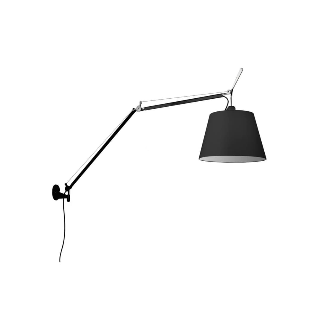 Tolomeo Mega Wandleuchte m/Switch Ø320 Schwarz - Artemide - Wohnzimmer - Aluminium