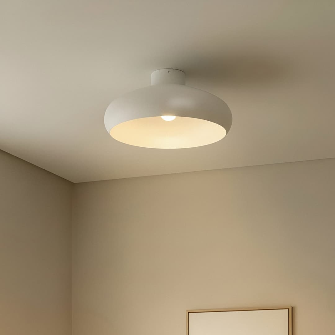Elover Deckenleuchte Beige - Lindby - Esszimmer - Modern - Metall - Rund