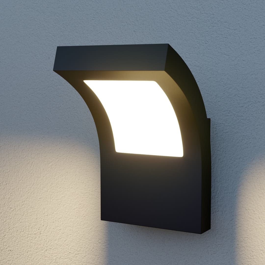 Advik Außenwandleuchte Graphite - Arcchio - Terrasse - Modern - Aluminium - Einflammig