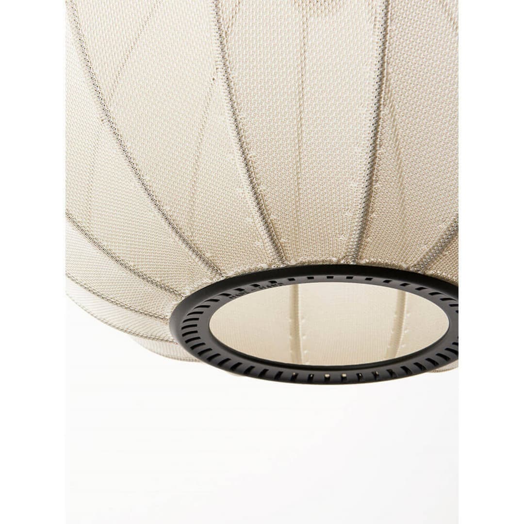 Knit-Wit 45 Round Pendelleuchte Pearl White - Made By Hand - Schlafzimmer - Aluminium