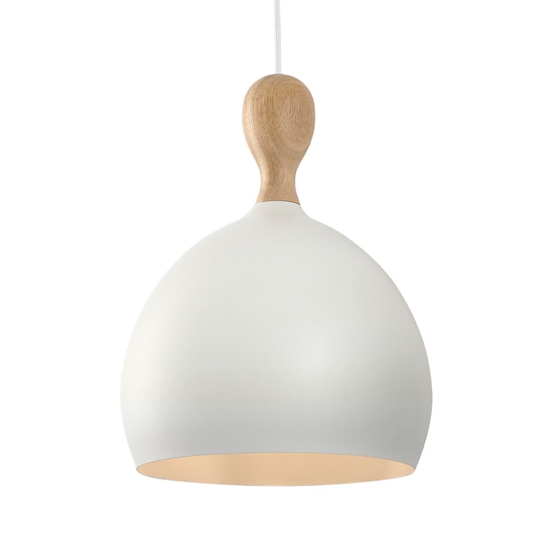 Dueodde Hängelampe, weiß, Ø 24 cm, Metall, E27 - Halo Design - Wohnzimmer - Skandinavisch - Einflammig