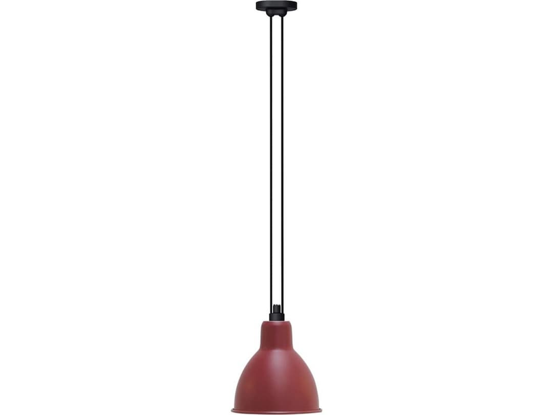 Lampe Gras 322 L Pendelleuchte, rund, rot – DCW - Wohnzimmer - Metall