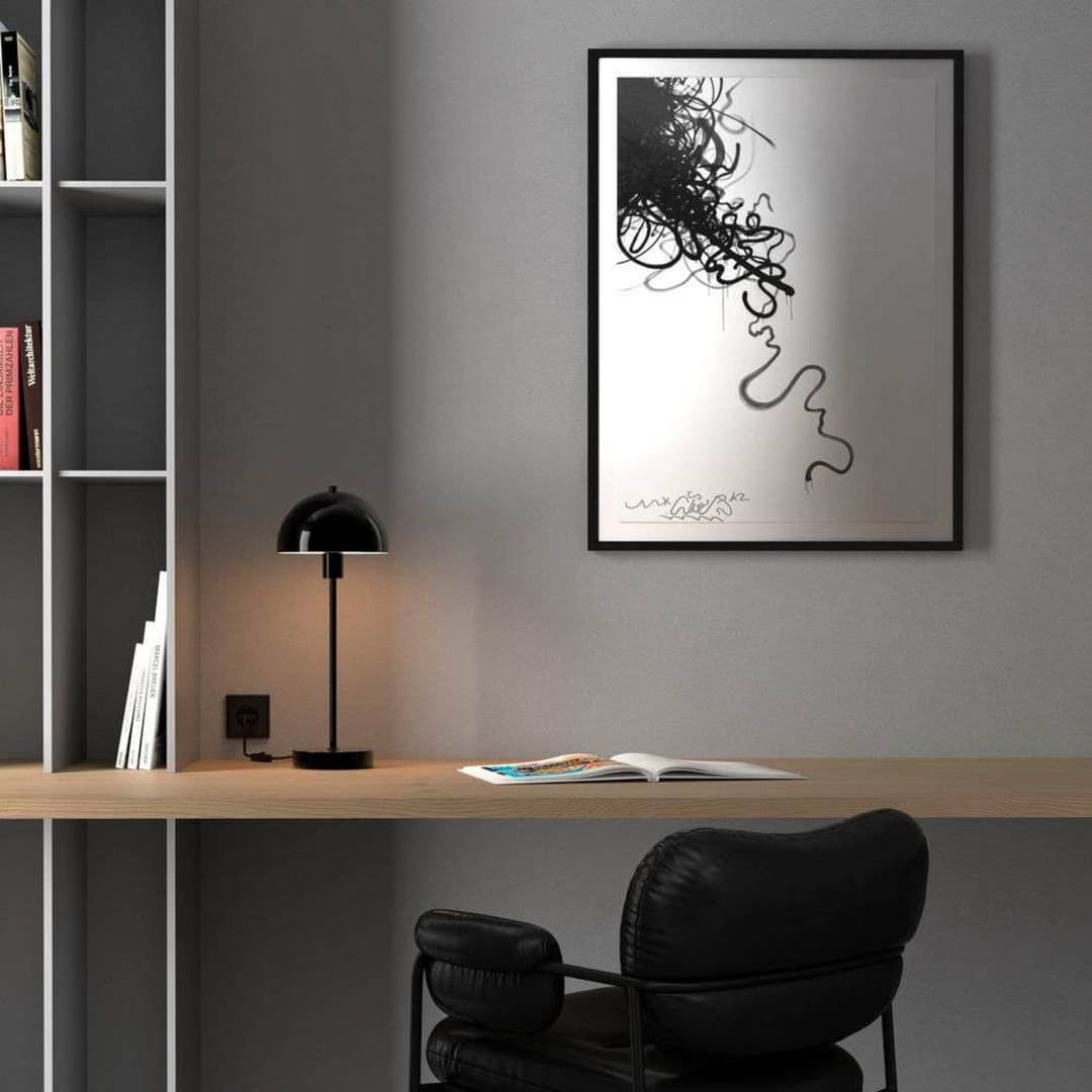 Vienda Tischleuchte Glossy Black - Herstal - Schlafzimmer - Metall