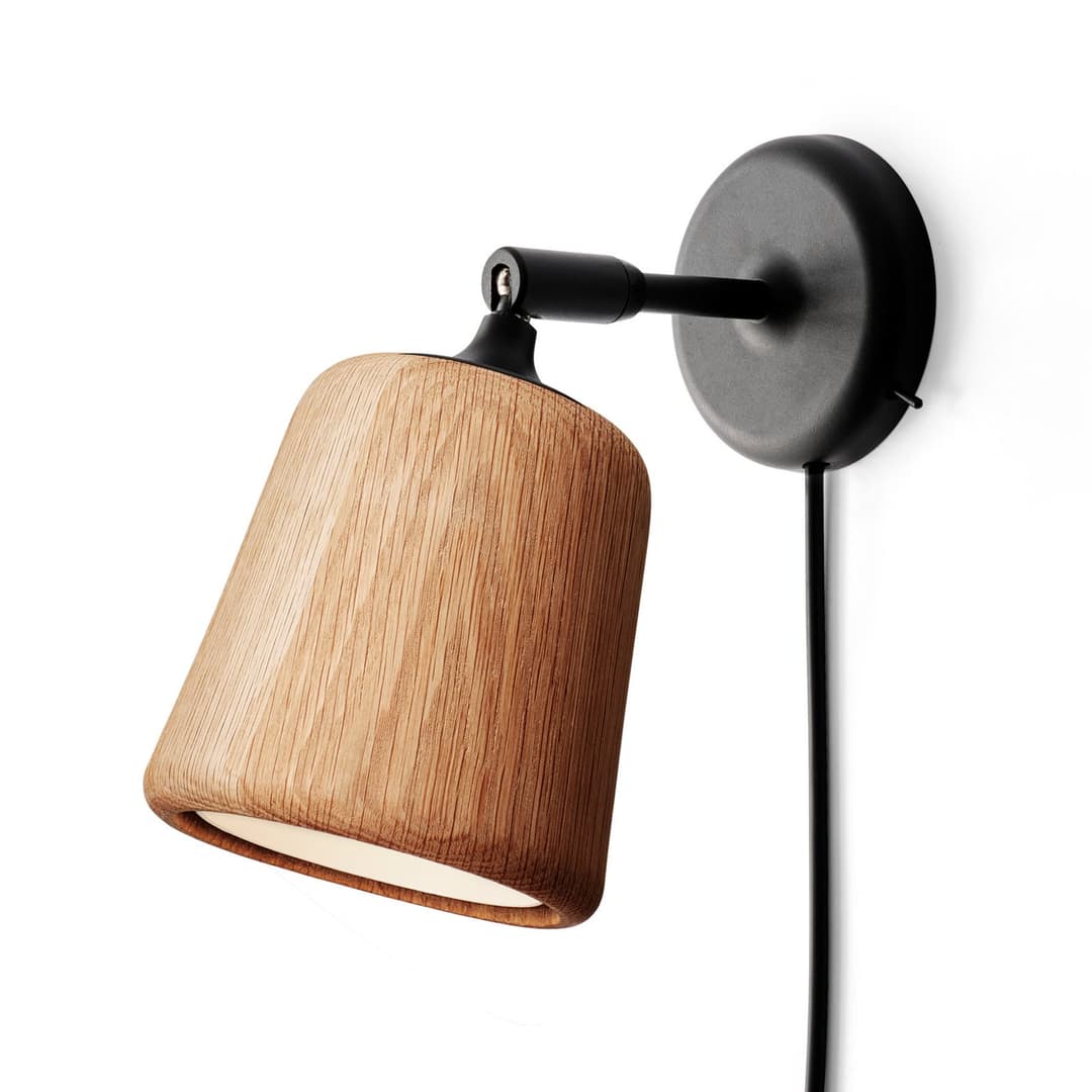 Material Wandleuchte Natural Oak - New Works Material The Originals - Wohnzimmer - Design - Holz - Einflammig